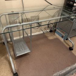 Aluminum Glass Desk
