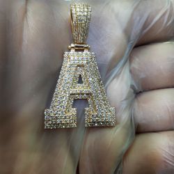 14k Gold Diamond Any Letter Rose Gold Yelliw Or White16 Grams 3.50 Ct Diamonds
