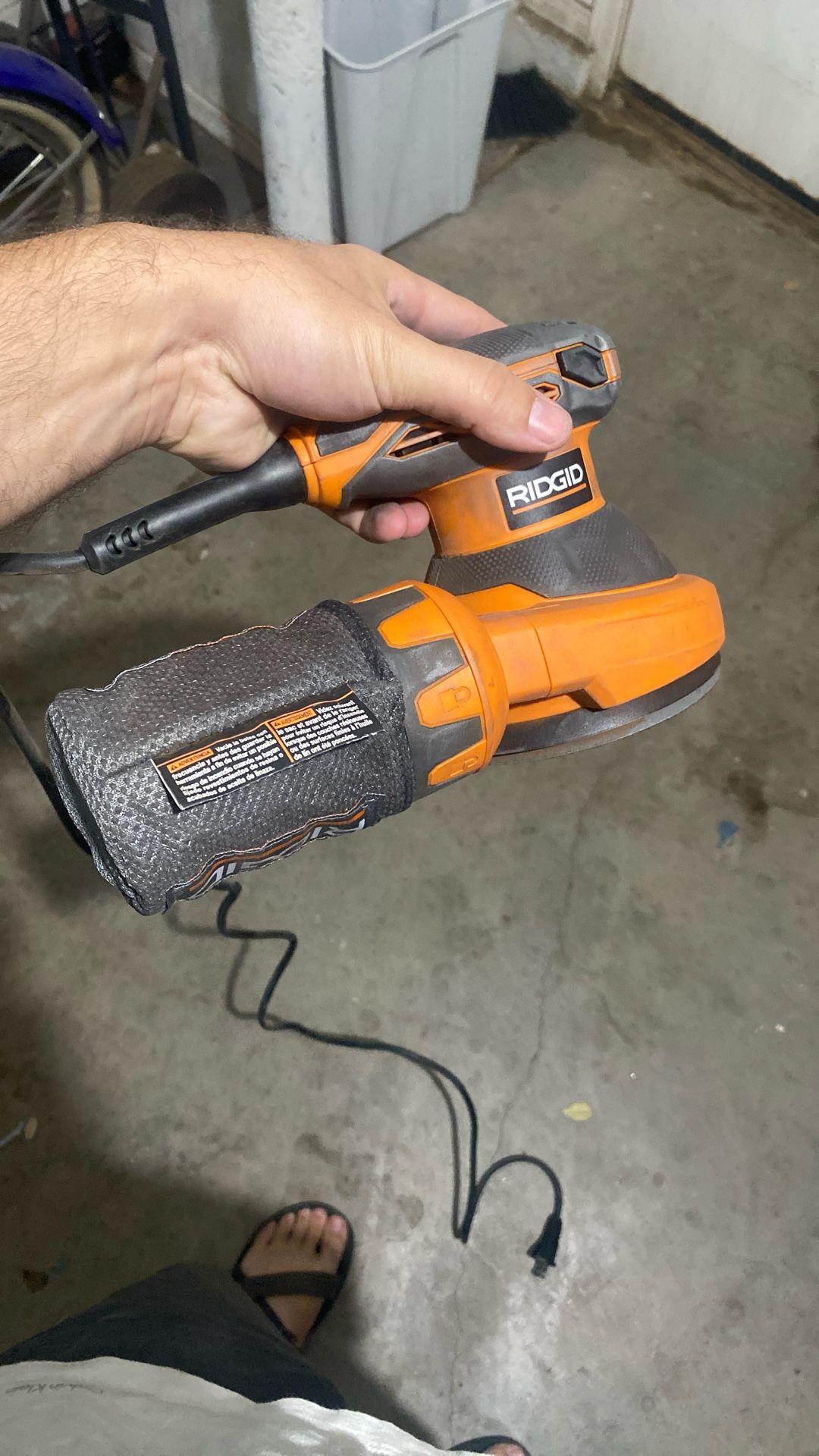 3 Amp 120V 5 in. Rigid Random Orbit Sander With Extras