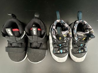 2 Pair Of Nike Shoes Toddler- Both Size 5C Lebron/Foamposite