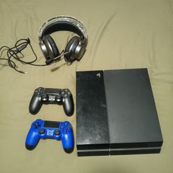 PS4 1T 2 Controllers Headset 10 Games