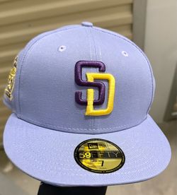 Padres New Era 59FIFTY Lavender Hat - Size 7