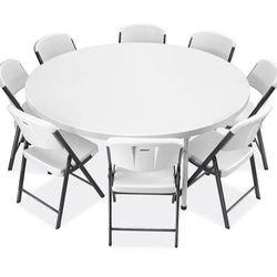 Economy Folding Table - 72" Diameter! Comfortably seats up to 8 people 