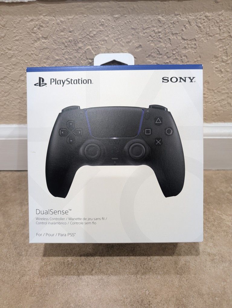 Sony PlayStation 5 PS5 DualSense Wireless Controller Haptic Feedback Mic Headset Jack Midnight Black
