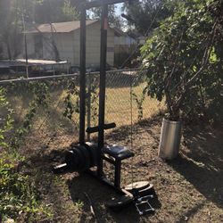 Lat Pulldown Machine W/  Weights & Attachment MAKE AN OFFER