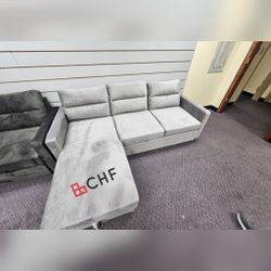 Velvet Reversible Sleeper Sectional Sofa with Storage Chaise // Limited Time Offer