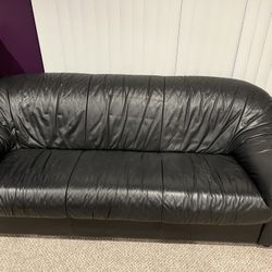 Two Black Sofas 