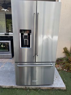 Kitchen aide Refrigerator French Door 24 cu 3 months warranty delivery and installation available