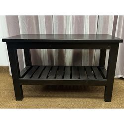 IKEA Hemnes seating bench in black-brown. Entry bench. Bathroom bedroom dressing seat. Couple dings