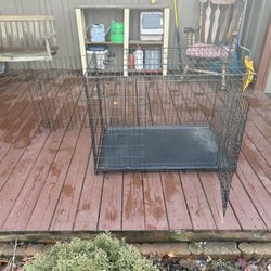 Lg / Xl  Wire Dog Crate W/ 2 Doors