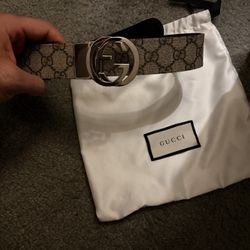 Gucci Reversible Belt ( GG Supreme / Black Leather )