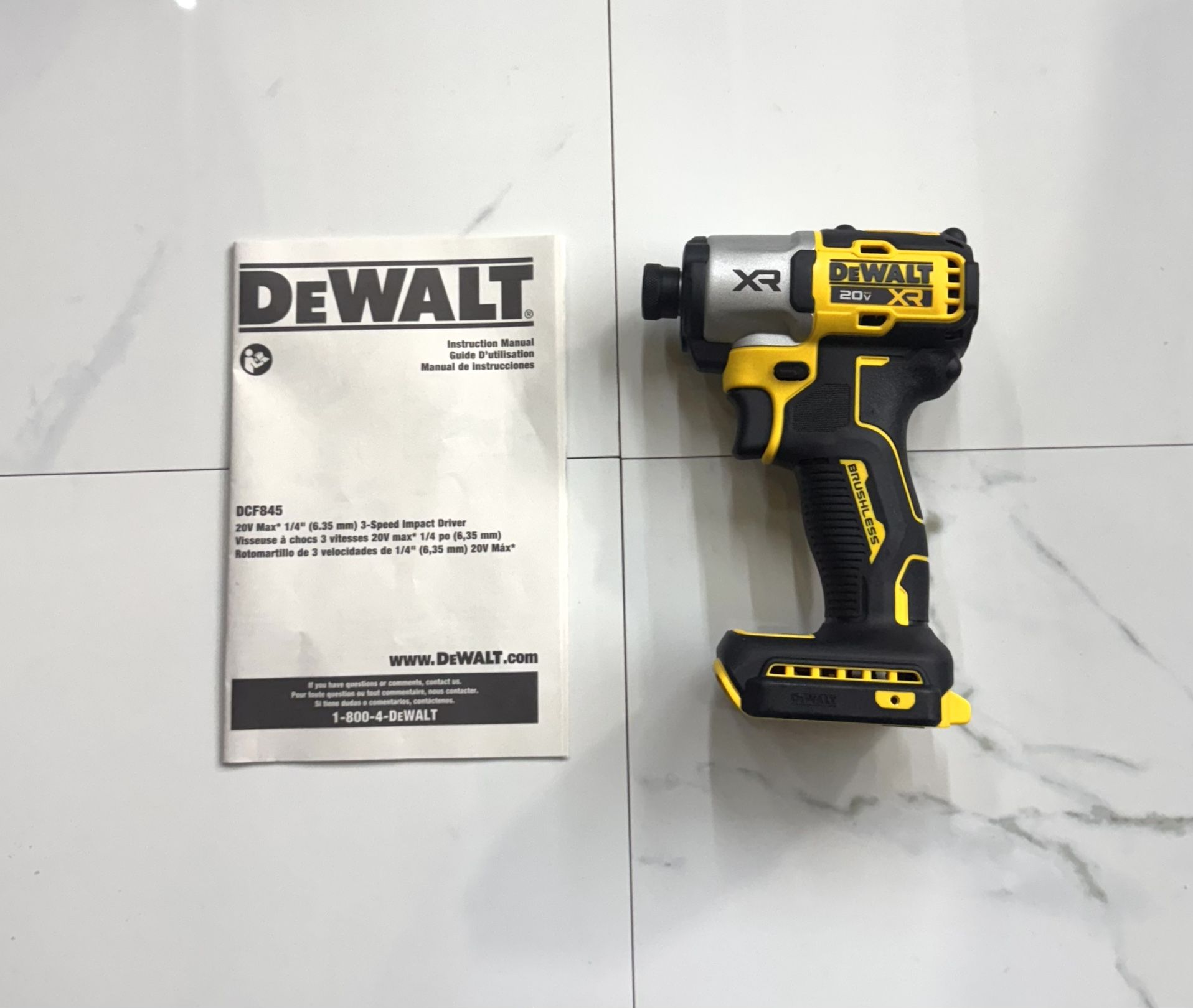 Brand New Dewalt 20v XR Brushless 1/4” Impact Driver Drill 3 Speeds Tool Only