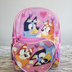 Bluey and Bingo Family and Friends Backpack with Detachable Bonus Lunch Bag
