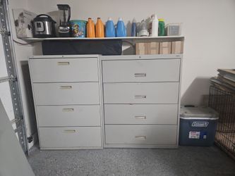 Metal file cabinets