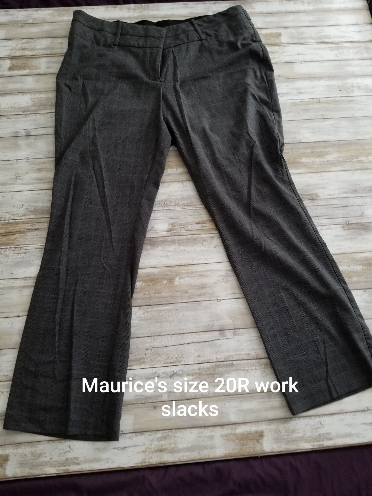 Maurices size 20 gray & black work pants
