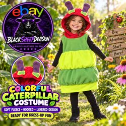 Kids Caterpillar Halloween Costume Size Small 4-5