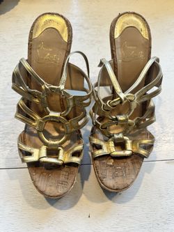 Authentic Christian Louboutin Wedge Sandals