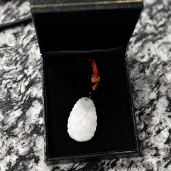 Natural White Jade Buddha Pendant – Real Jade, Hand Carved, Translucent