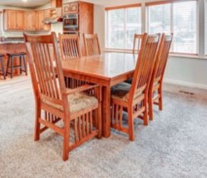 Dining table and chairs