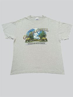 Yellowstone National Park Old faithful vintage grey graphic t shirt Size XL