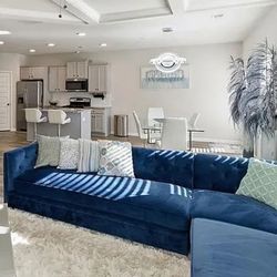 Blue sectional 