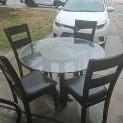 Glass Dining And Chairs