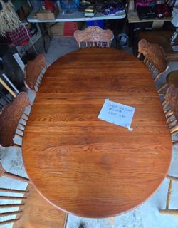 6 Chairs Dining Room Table Set