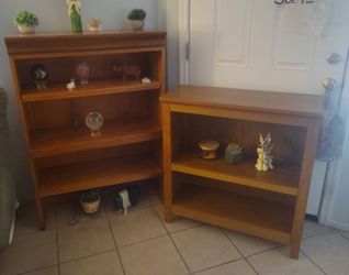 Wooden Bookcases Set of Two