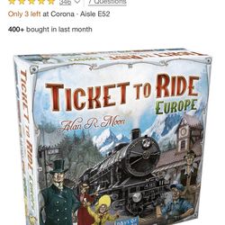 Ticket To Ride Europe Board Game: Days of Wonder, Strategy Game for 2-5 Players, 30-60 Minutes