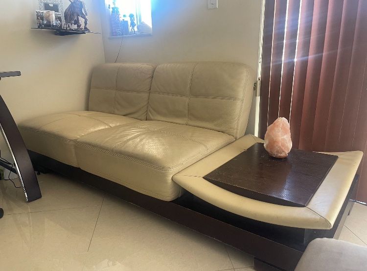 White Leather Couch