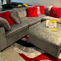 COMFY NEW LIMA SECTIONAL SOFA AND OTTOMAN SET ON SALE ONLY $899. IN STOCK SAME DAY DELIVERY 🚚 EASY FINANCING 