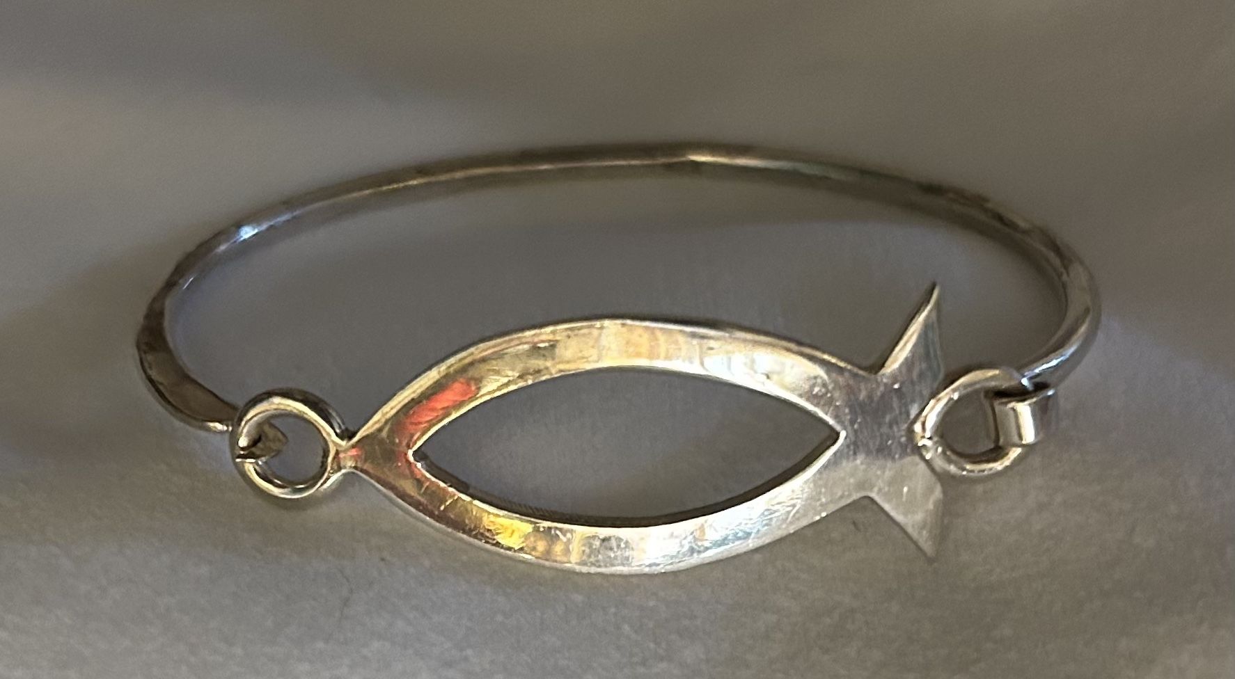 Sterling Silver Jesus Fish Bracelet