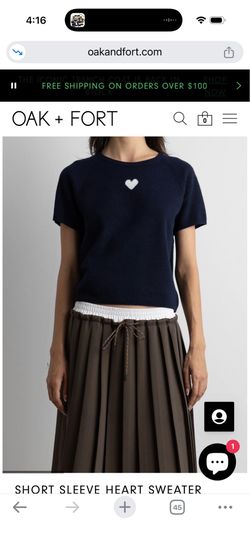 Brand new with tag oak+fort short sleeve sweater