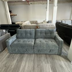 Sea Mist Spa Blue Modular Loveseat! Financing Available! 