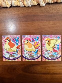 Vintage Pokémon Topps Chrome Pidgey Pidgeotto Pidgeot Set