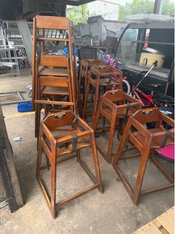 Used wooden high chairs