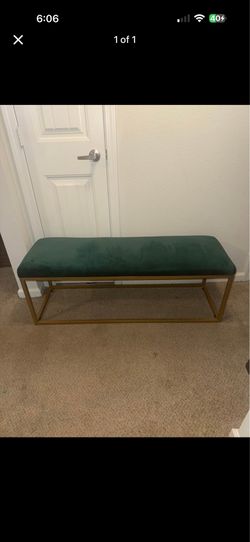 Green ottoman/bench (PLEASE READ DESCRIPTION)