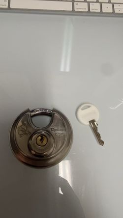 Chateau C970 Heavy Duty Stainless Steel Round Disc Padlock with Key