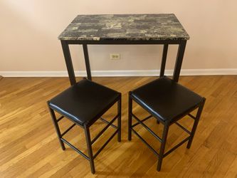 3-Piece Dining Set (35.5” x 23.5” Table + 2 Chairs) - $50 - Easy Pickup in Hyde Park