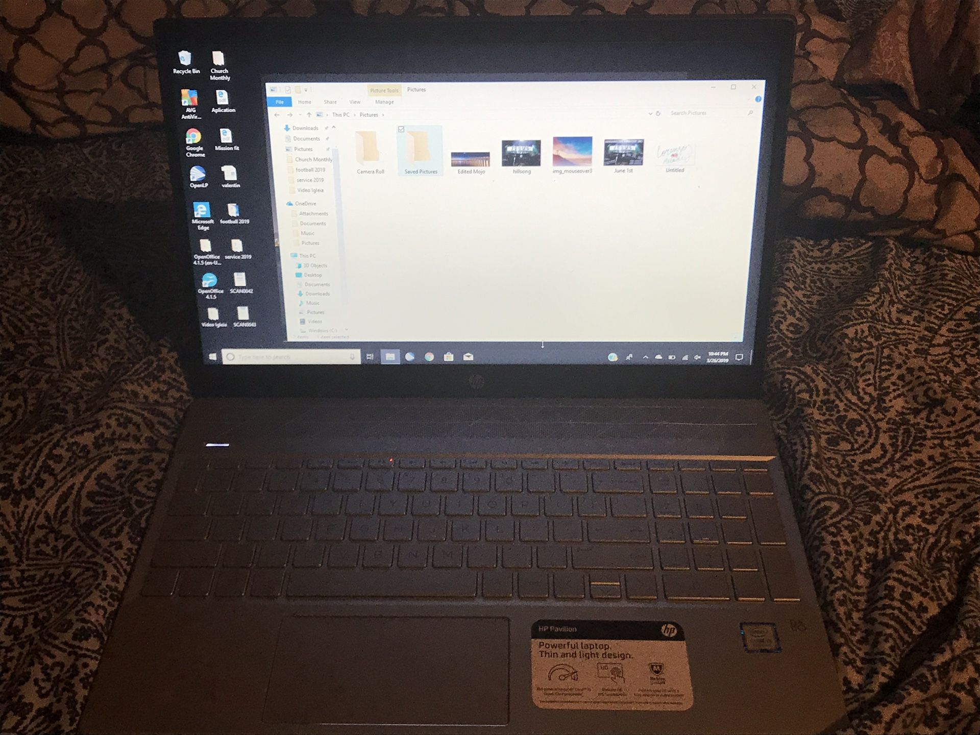 HP pavillion touch screen laptop