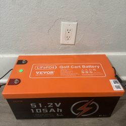 51.2V 105Ah LiFePO4 Lithium Battery VEVOR | Solar / Off Grid / Golf Cart / Backup Power (No Charger)