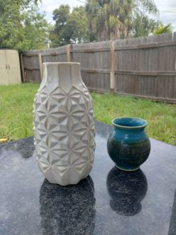 Ceramic pottery vase $15 for both