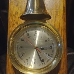 Nautical Clock with Brass Bell 