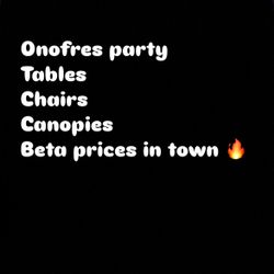 Tables Chairs Canopies 