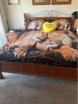 Cal King bedframe and nightstands