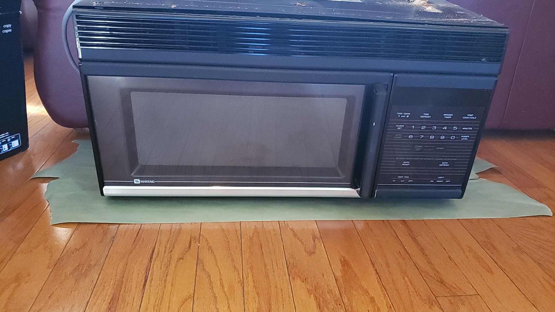 Maytag microwave and vent