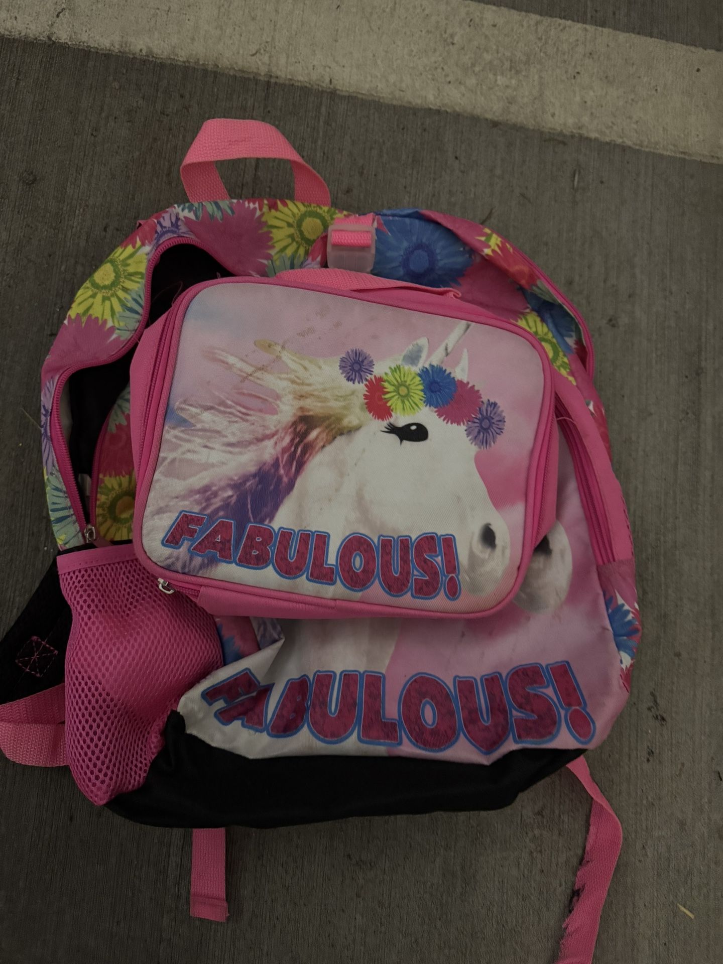 School Backpack And Lunch Box