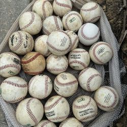  Used Baseballs Little League Big League Practice Training Balls Lot