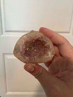 Druzy Pink Amethyst Crystal Geode Set