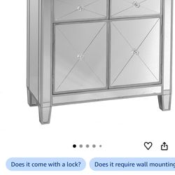 Pair of Mirrored Nightstands – Glam Hollywood Style | 2 Available